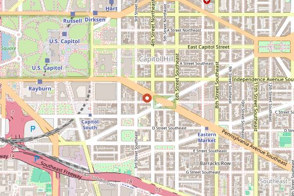Map showing Tune Inn in Washington DC