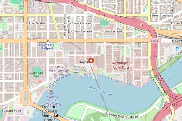 Map showing Albi in Washington DC