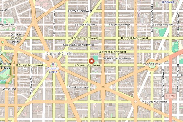 Map showing Komi in Washington DC