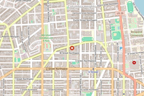 Map showing Maydan in Washington DC