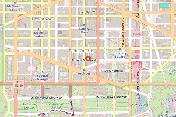 Map showing Rasika in Washington DC