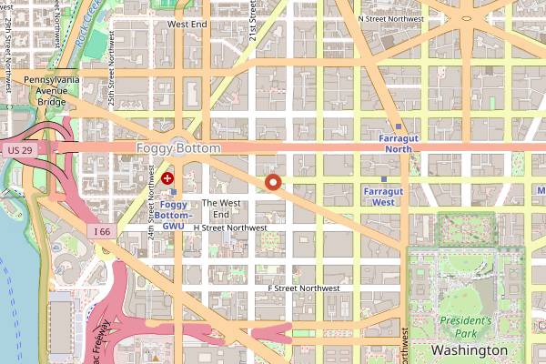 Map showing Captain Cookie & the Milk Man in Washington DC