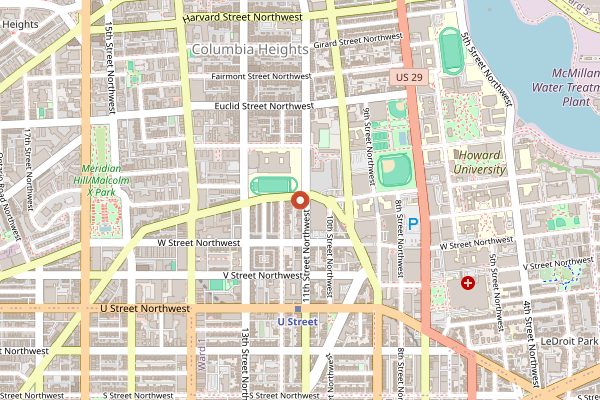 Map showing Florida Avenue Grill in Washington DC