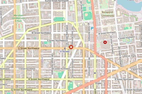 Map showing Oohh's & Aahh's in Washington DC