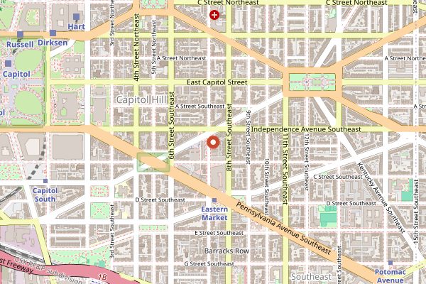 Map showing Tortilla Cafe in Washington DC