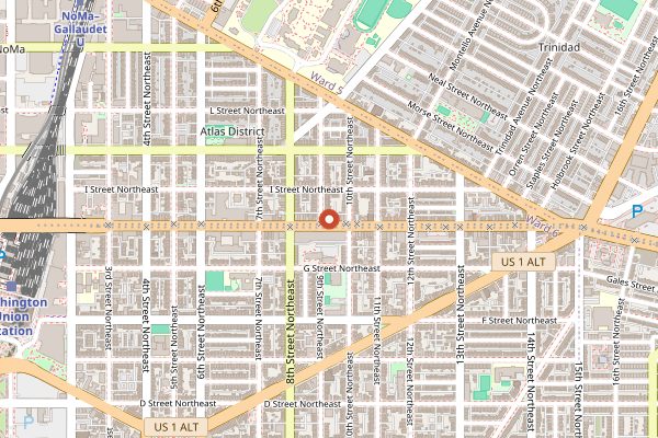 Map showing Dio Wine Bar in Washington DC