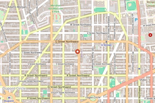 Map showing Lupo Verde in Washington DC