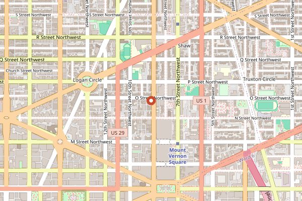 Map showing Maxwell Park in Washington DC