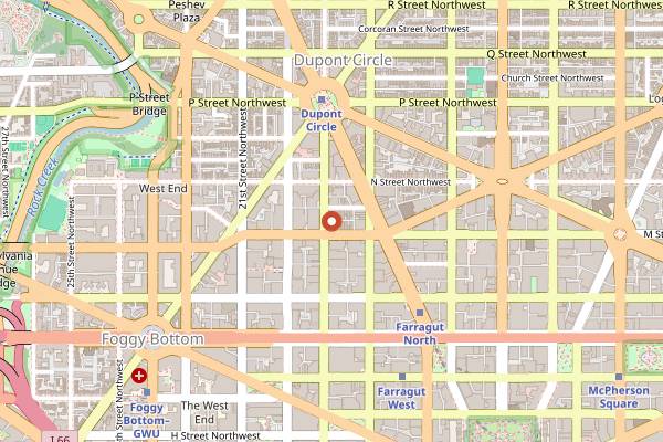 Map showing Nero DC in Washington DC