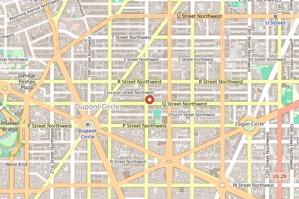 Map showing Sospeso in Washington DC