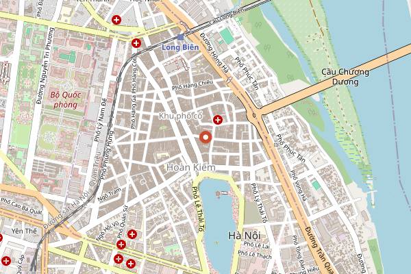 Map showing Bami Bread in Hanoi