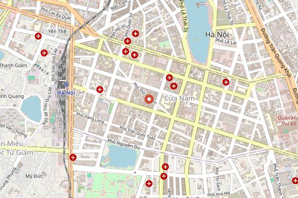 Map showing HAKYŌ Fusion Bakery in Hanoi
