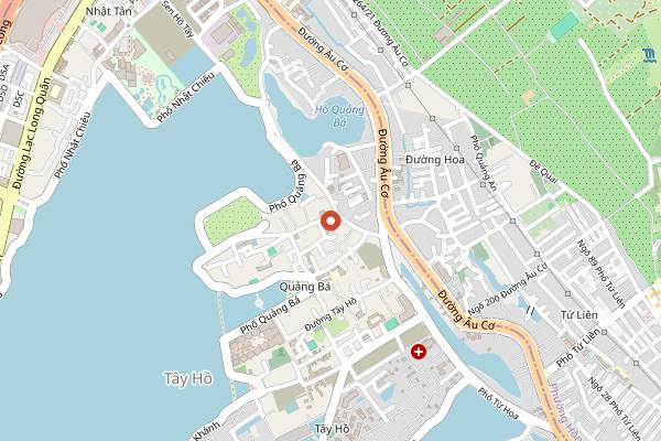 Map showing Joma Bakery Café in Hanoi