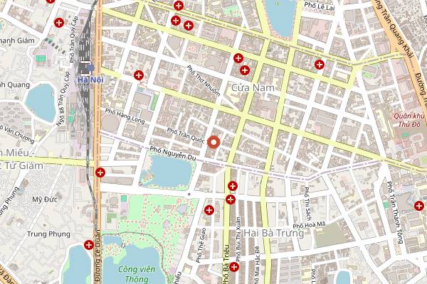 Map showing La Paris Hoàn Kiếm in Hanoi