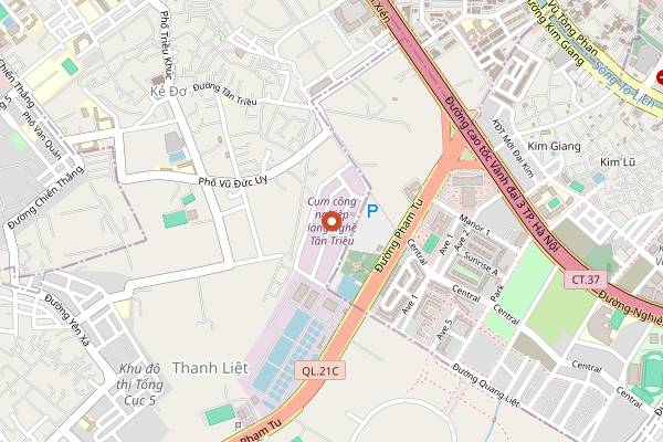 Map showing Pasteur Street Au Trieu Taproom in Hanoi