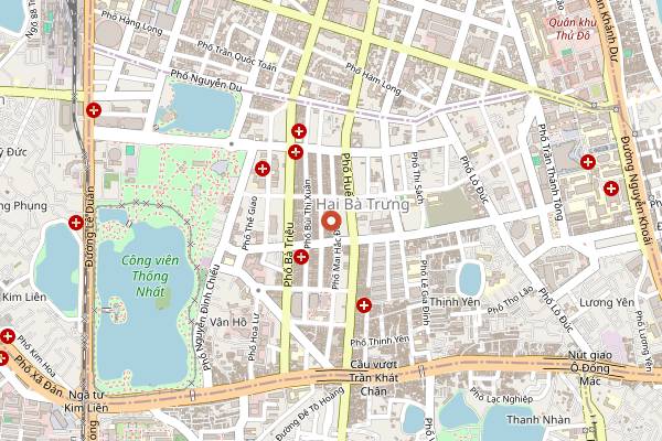 Map showing Highway4 Mai Hac De in Hanoi