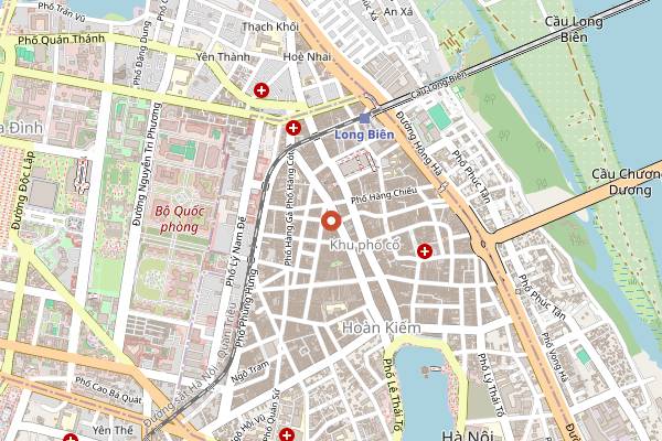 Map showing Banh Mi 25 in Hanoi