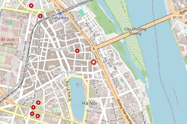 Map showing Café Giảng in Hanoi