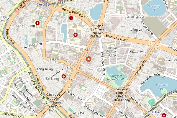 Map showing Hien Minh Tea House in Hanoi