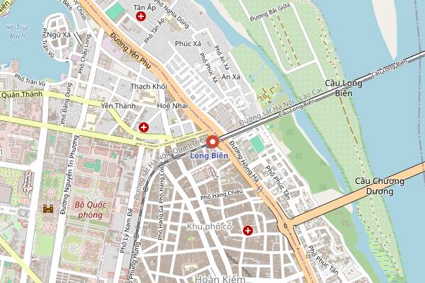 Map showing Hoả Xa Cafe in Hanoi