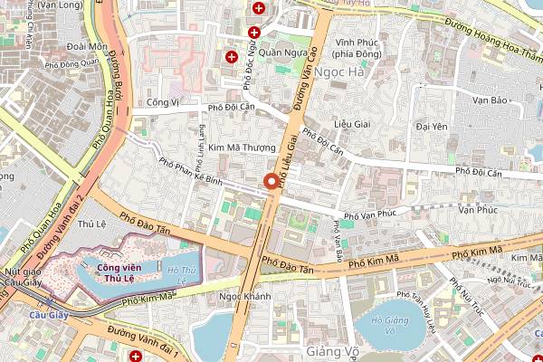 Map showing Joma Bakery Café Liễu Giai in Hanoi