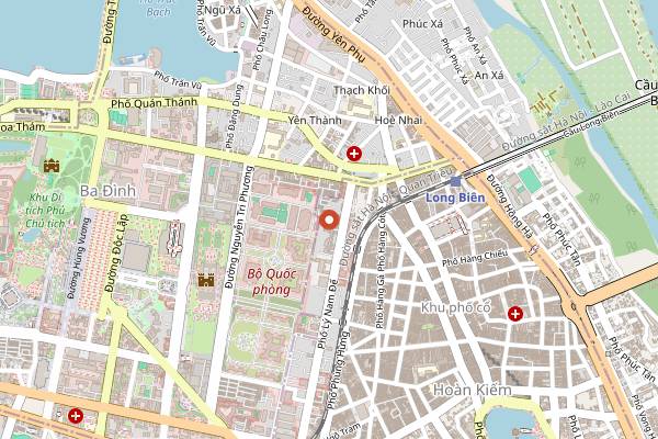 Map showing Reng Reng Café in Hanoi