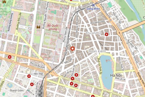 Map showing Soul Specialty Coffee in Hanoi