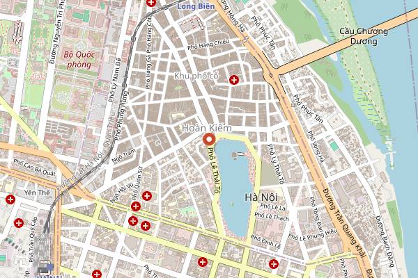 Map showing The Note Coffee in Hanoi