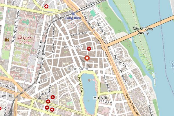 Map showing Gác Bánh Mì & Cafe in Hanoi