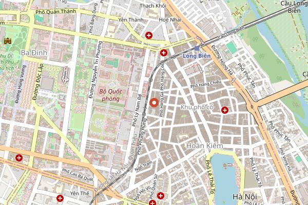 Map showing Phở Bò Lâm in Hanoi