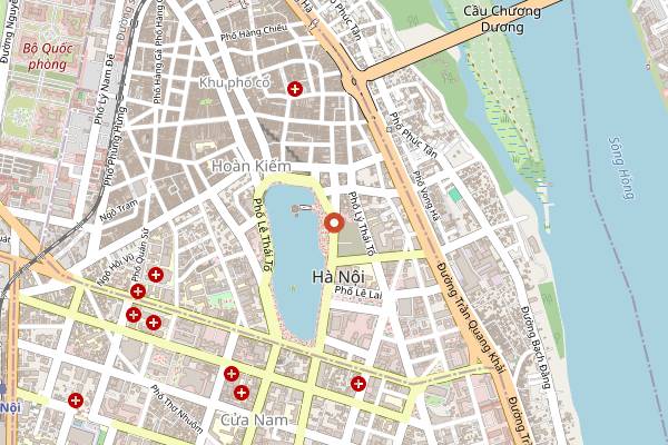 Map showing Phở Thìn 1955 in Hanoi