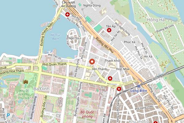 Map showing Phở Tiến in Hanoi