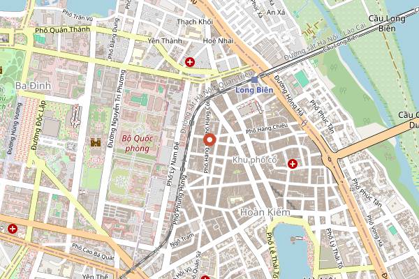 Map showing Streetside Dining in Hanoi