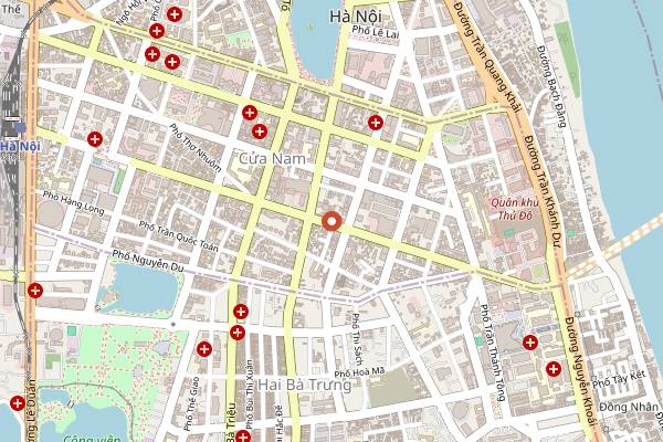 Map showing Bloom Coffee Roastery in Hanoi