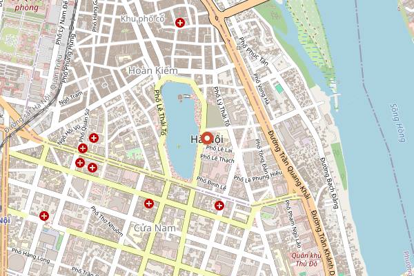 Map showing The Hanoi House in Hanoi