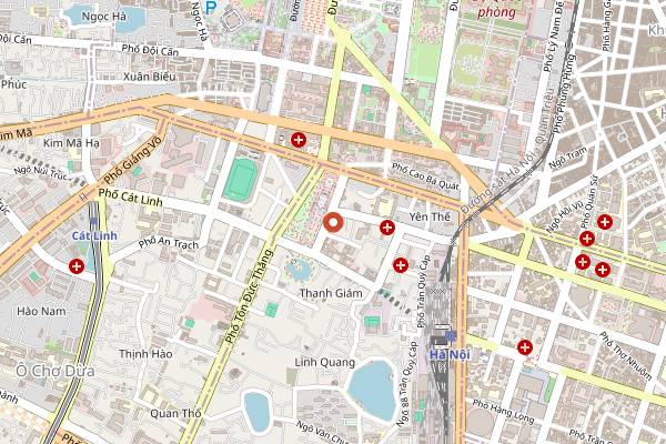 Map showing KOTO Van Mieu Cooking Classes in Hanoi