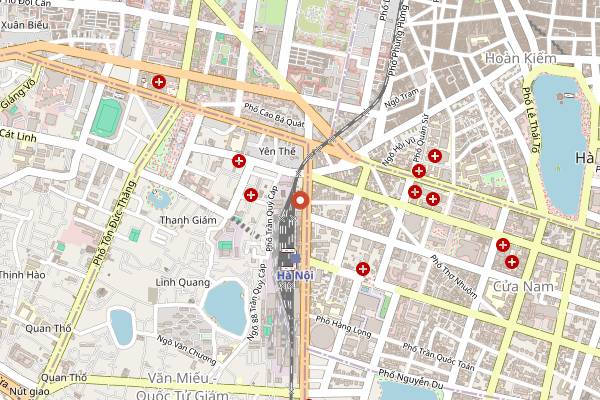 Map showing d’LIONS Restaurant in Hanoi