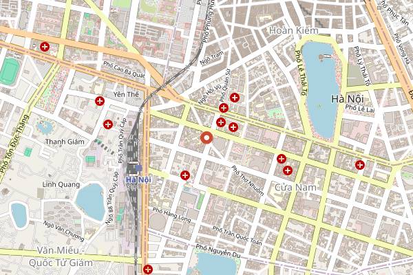 Map showing Namaste Hanoi in Hanoi