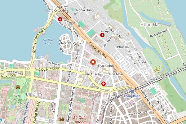 Map showing Veggie Castle Yen Ninh in Hanoi