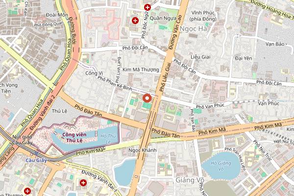 Map showing Hanoi Beer Festival in Hanoi