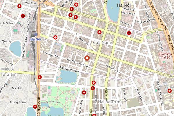 Map showing La Verticale in Hanoi