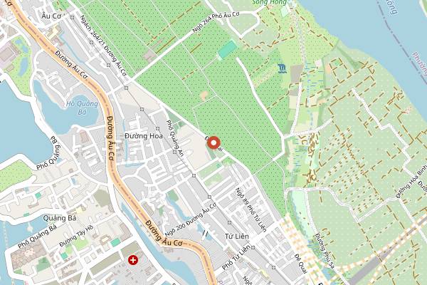 Map showing Lamai Garden in Hanoi
