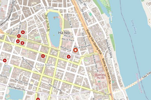 Map showing Le Beaulieu in Hanoi