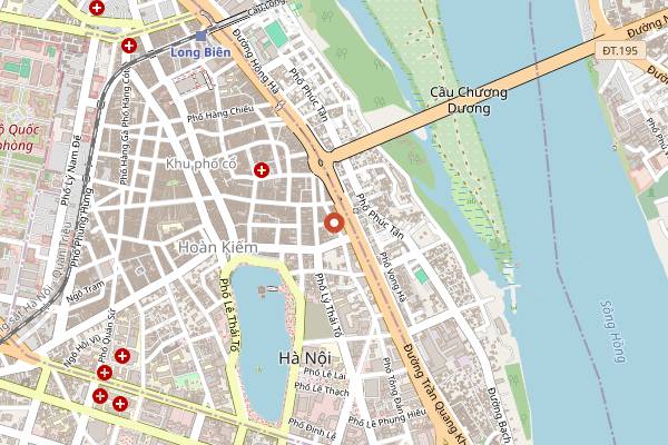 Map showing Hanoi Jeep Food Tour in Hanoi