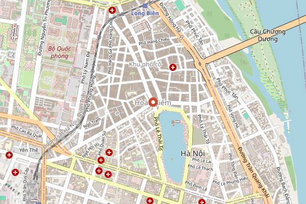 Map showing Hanoi After Dark Vespa Tour in Hanoi