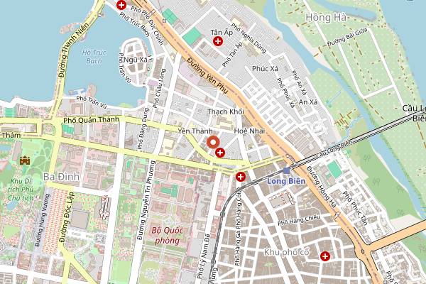 Map showing Manzi Art Space in Hanoi