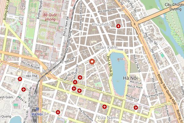 Map showing Miến Lươn Chân Cầm in Hanoi