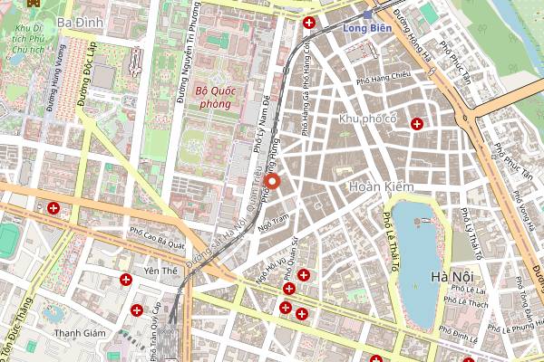 Map showing Tranquil Books & Coffee in Hanoi