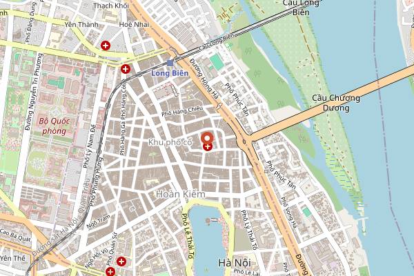 Map showing Bia Hơi Corner Ta Hien in Hanoi