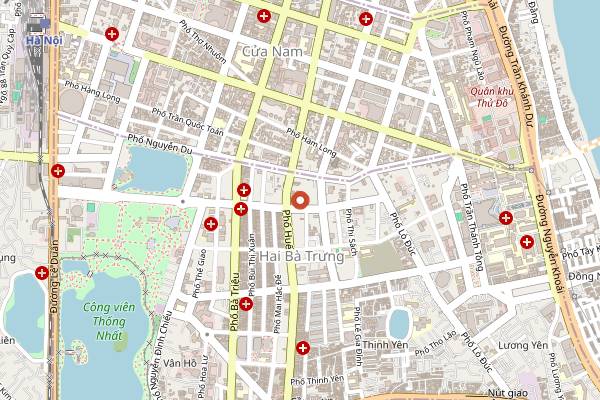 Map showing Chợ Hôm in Hanoi